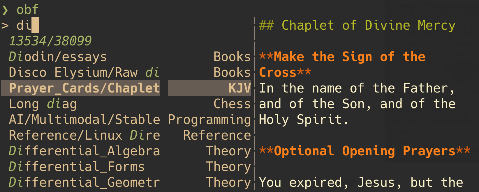 Custom stream: directory preview